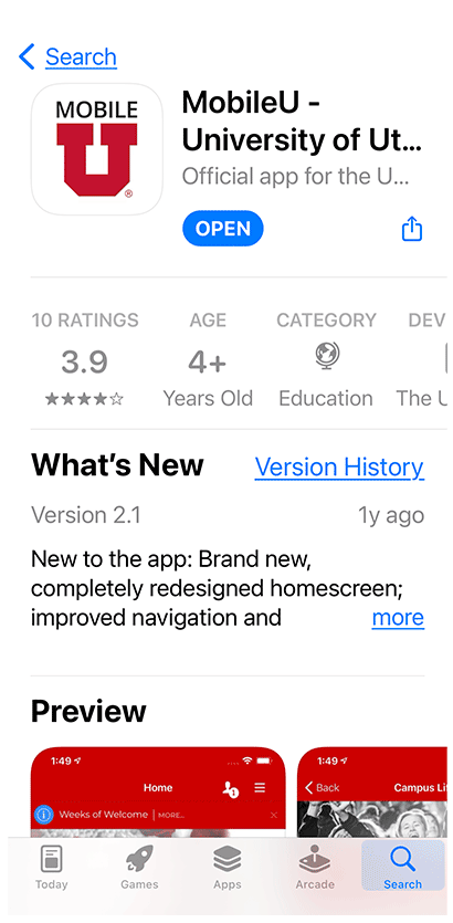 Download the MobileU app